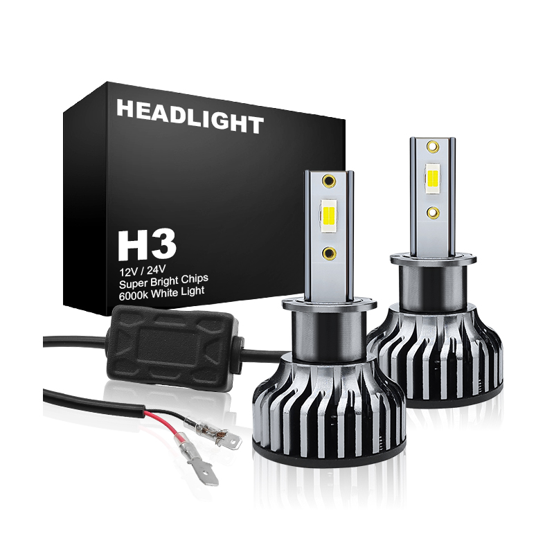 WETECH 25W LED Headlight Bulbs H3 Socket Auto Car LED Headlamp