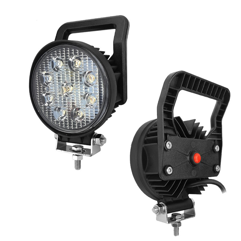 WETECH 27W 5" Round LED Work Lights With Switch and Handle