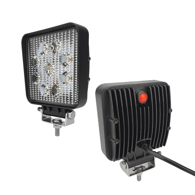 WETECH 27W 5" Square LED Work Lights With Switch