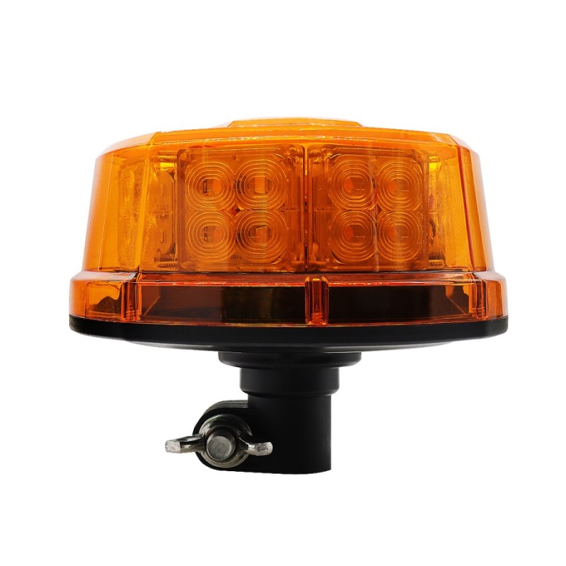 WETECH 8" Octagon Beacon Signal LED Warning Lights With Pipe Mount