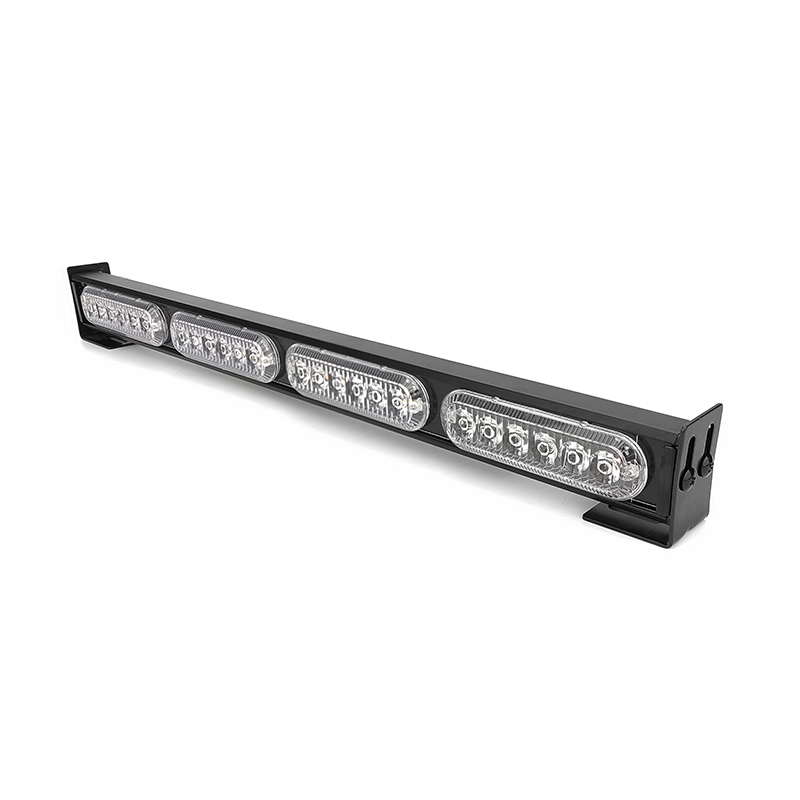 WETECH 24W 15" LED Strobe Light Bar Flash Rooftop Emergency Warning Light