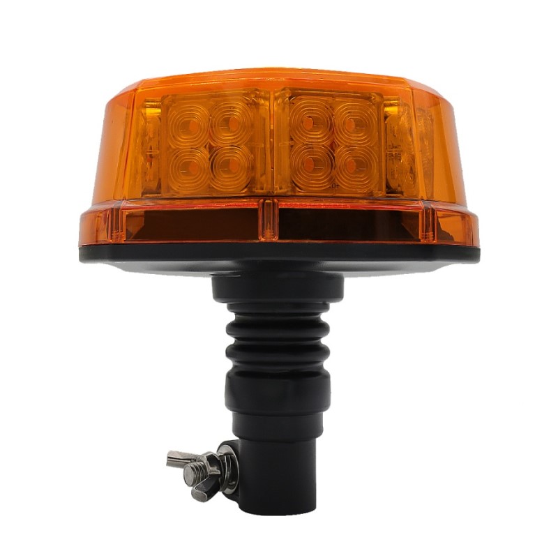 WETECH 8" Octagon Beacon Signal LED Warning Lights With Pipe Mount