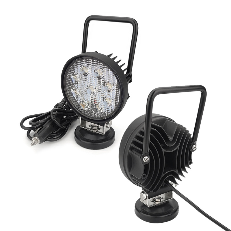 WETECH 27W 5" Round LED Work Lights With Handle