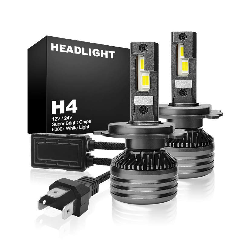 WETECH 55W LED 헤드라이트 전구 H4 소켓 자동차 자동차 LED 헤드램프