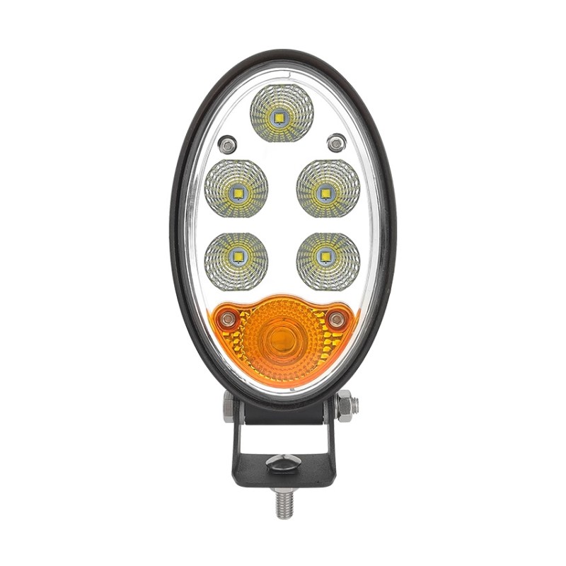 WETECH 36W Lampes de travail combinées verticales à LED 5,6" Lampes de tracteur ovales avec clignotant