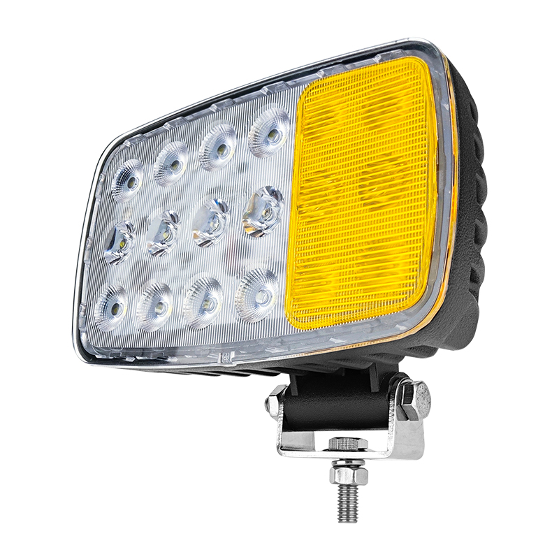 WETECH 60W 6.5" Turn signal LED Work Lights Rectangular Swivel Bracket Flood WorkLight